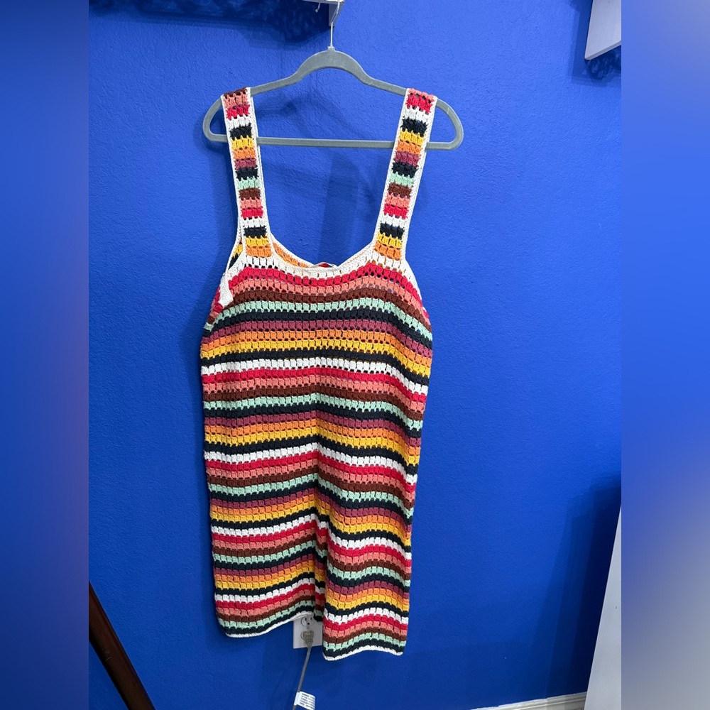 Marine Layer Striped Crochet Dress in Multicolor